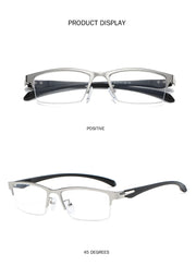 HDCRAFTER 6 In 1 Magnet Polarized Clip Glasses Frame Men TR90 Optical Myopia Clip Glasses For Men Prescription Eyeglasses Frame