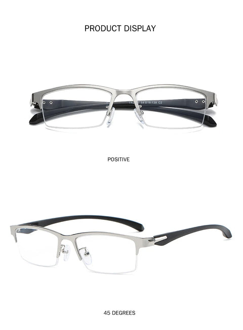 HDCRAFTER 6 In 1 Magnet Polarized Clip Glasses Frame Men TR90 Optical Myopia Clip Glasses For Men Prescription Eyeglasses Frame