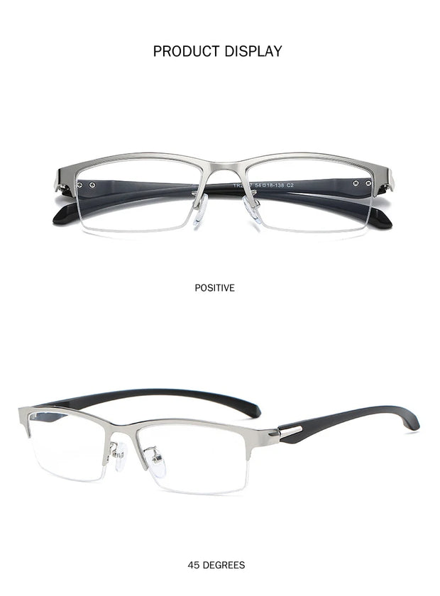 HDCRAFTER 6 In 1 Magnet Polarized Clip Glasses Frame Men TR90 Optical Myopia Clip Glasses For Men Prescription Eyeglasses Frame