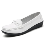 Fashion Wedge Women Flats Genuine Leather Outdoor Shoes Woman Footwear Shoes Women Moccasins Round Toe Chaussure Femme Plus Size