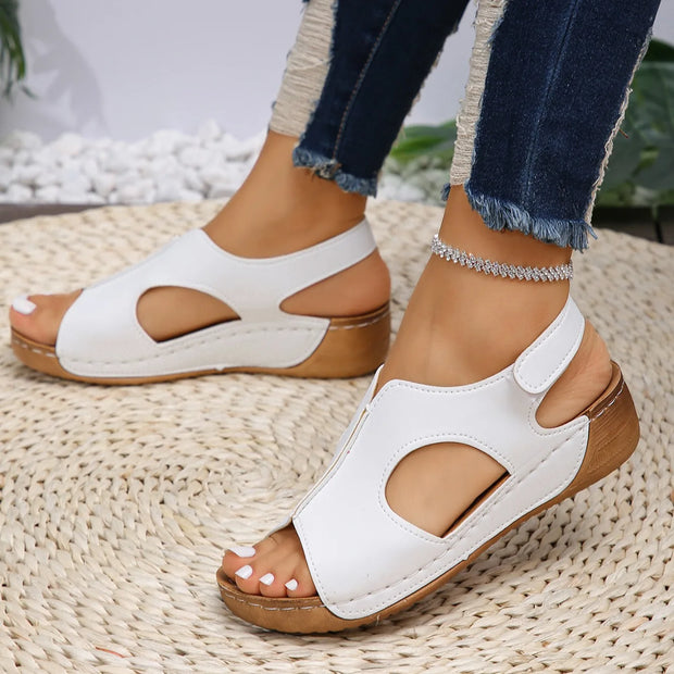 Women Wedges Sandals 2024 Summer New Elegant Outdoor Sandals for Women Walking Soft Female Footwear Sandals Zapatos De Mujer