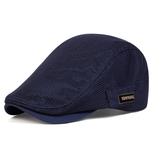 Men NEW York Label Mesh Breathability Newsboy Caps British Painters Hats Spring and Summer Flat Cap Hip Hop Berets Hat