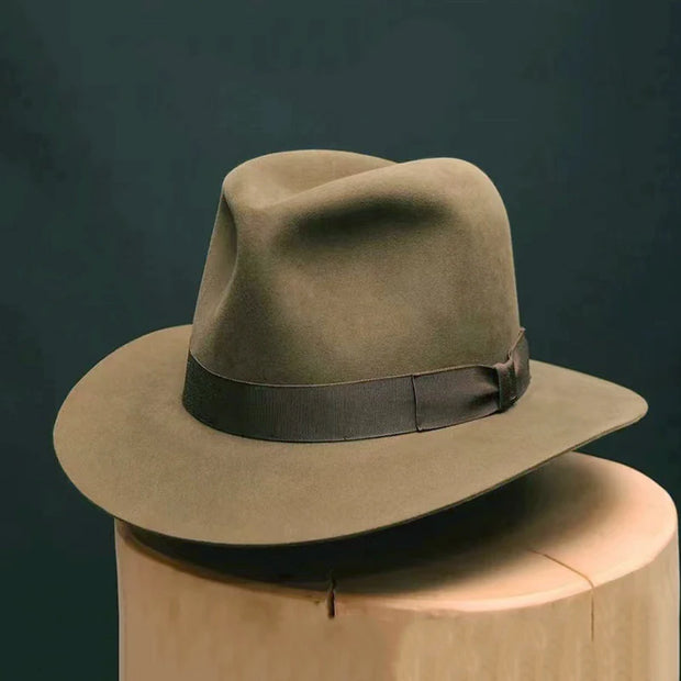 Wool Fedora Hat Vintage Soft Felt Hats Men Trilby Hats Popular Headwear Man's Cap Retro Fedora Hat Women NZ354