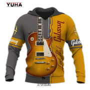 Mens 3d Guitar Printed Fashion Hoodie Daily European Size Sweatshirt Musical Moletom Female Psychedelic Clothes Wholesaler