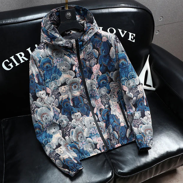 Rose Jacket Hooded Jackets for Men Fashion Trends Mountaineering Lightweight Puffer Men Climbing Clothes Men's Clothing Man Coat