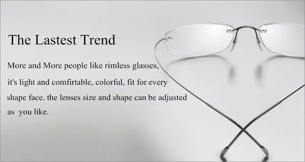 Chashma Brand Titanium Reading Glasses Super Light Myopia Optical Prescription Glasses Frame for Male and Female