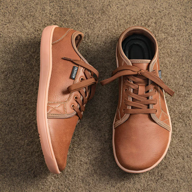 Men's Wide-toe Barefoot Shoes Lightweight Soft-soled Casual Walking Minimalist Breathable Artificial Leather Low-top Sneakers