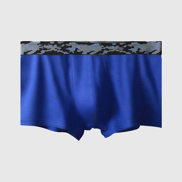 Men's ultra-thin breathable ice silk seamless one-piece sexy boxers