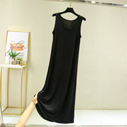 Cool Thin Summer Sleepwear For Women Outfit Night Shirt Sleeveless Long Dress Sexy Cotton Nightgowns Female Vest Nightdress