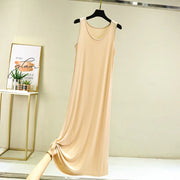 Cool Thin Summer Sleepwear For Women Outfit Night Shirt Sleeveless Long Dress Sexy Cotton Nightgowns Female Vest Nightdress