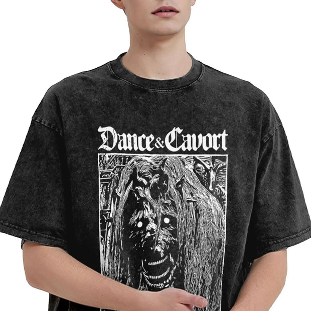 Elder Washed T Shirt Streetwear Hip Hop Novelty T-Shirt Game Tees Tops for Men Women 100% Cotton Oversize Graphic Printed