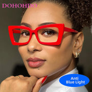 Fashion Big Frame Cat Eye Optical Eyeglasses Men Women Trend Brand Designer Reading Computer Anti Blue Light Eyeglasses Unisex