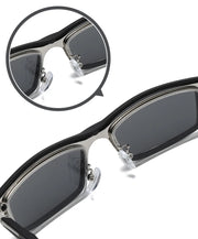 HDCRAFTER 6 In 1 Magnet Polarized Clip Glasses Frame Men TR90 Optical Myopia Clip Glasses For Men Prescription Eyeglasses Frame