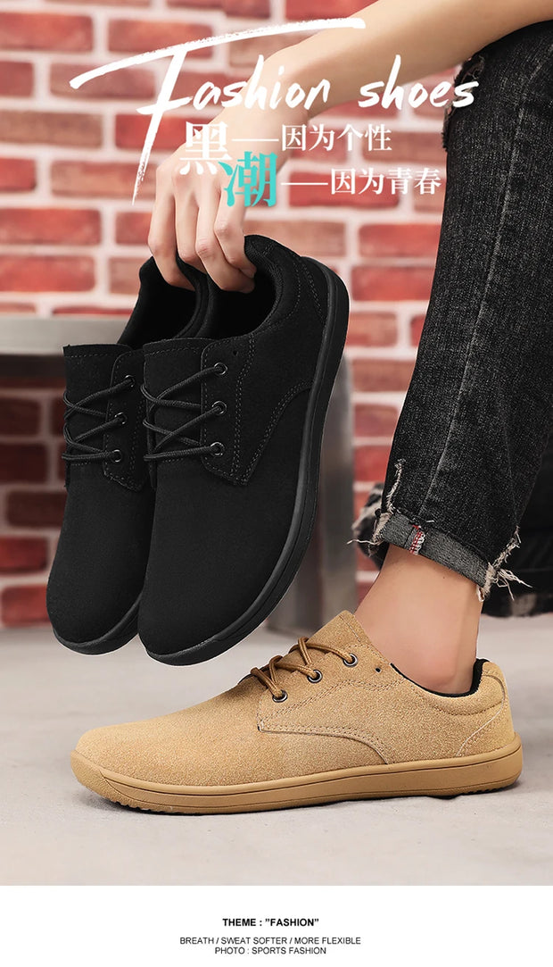 Wide Toe Men Barefoot Shoes Minimalist Sneakers Comfortable Casual Sports Shoe Non-slip Male Flat Loafers Outdoor Walking Shoes