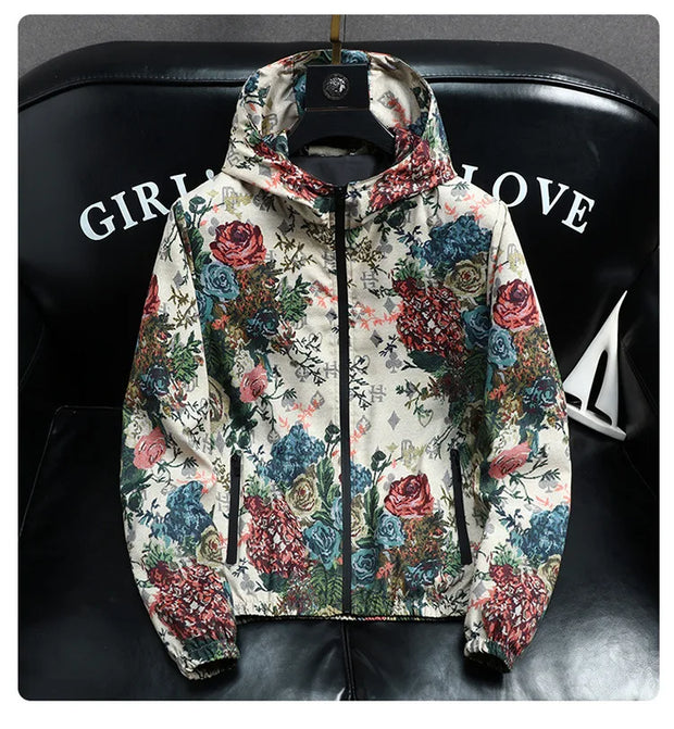 Rose Jacket Hooded Jackets for Men Fashion Trends Mountaineering Lightweight Puffer Men Climbing Clothes Men's Clothing Man Coat