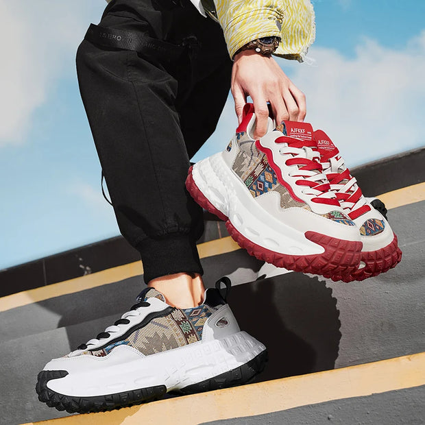 Fashionable Men's Footwear Casual Tennis Shoes Outdoor Sports Footwear New Autumn/Winter Casual Sports Shoes - Durable