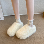 Baotou Hairy Slippers Footwear 2025 Winter Home Lightweight Women Winter Cotton Mopping
