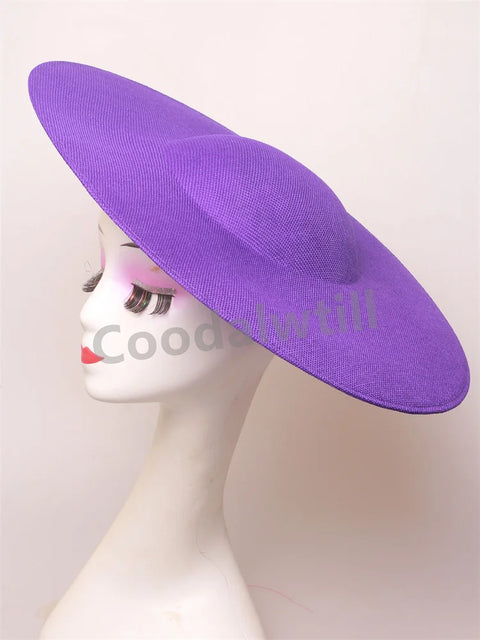 40CM Big Fascinators Base Wedding Millinery Supplies DIY Hair Accessories Hat Women Kentucky Derby Large Fascinator Base