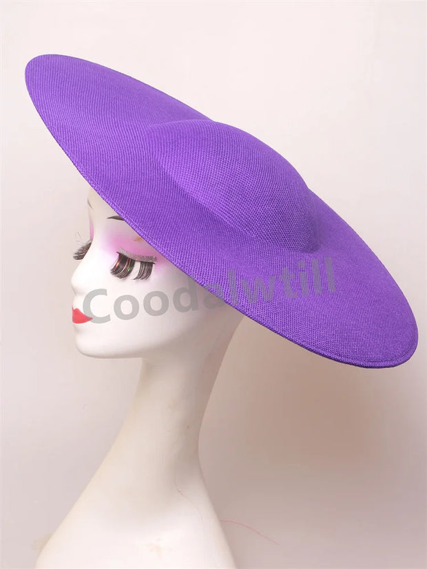 40CM Big Fascinators Base Wedding Millinery Supplies DIY Hair Accessories Hat Women Kentucky Derby Large Fascinator Base