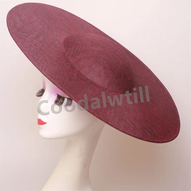 40CM Big Fascinators Base Wedding Millinery Supplies DIY Hair Accessories Hat Women Kentucky Derby Large Fascinator Base