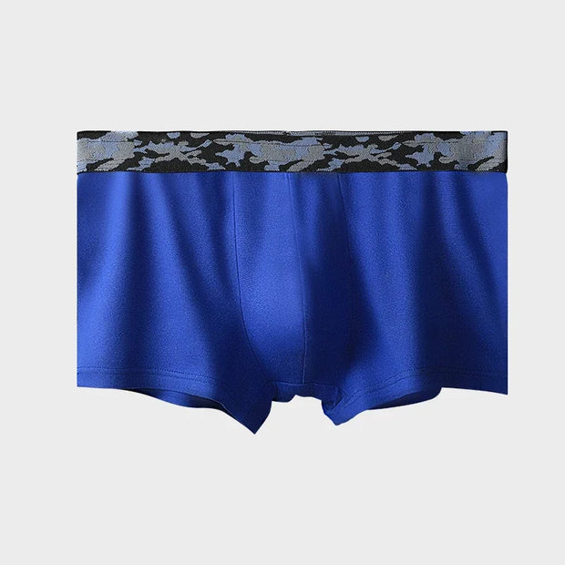Men's ultra-thin breathable ice silk seamless one-piece sexy boxers