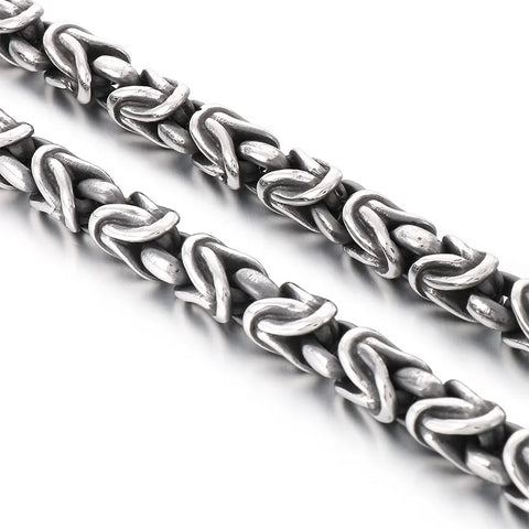 8mm Singular Byzantine Chain Bracelet & Necklace - Stainless Steel 316L - KB170399-KJX