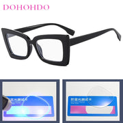 Fashion Big Frame Cat Eye Optical Eyeglasses Men Women Trend Brand Designer Reading Computer Anti Blue Light Eyeglasses Unisex