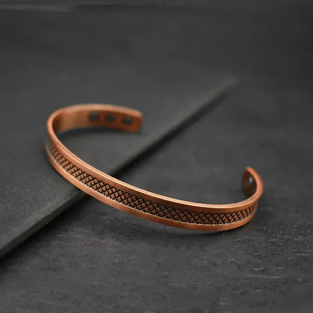 Magnetic Energy Copper Bracelet for Men 99.9% Copper Magnetic Bracelet Adjustable Bangle Jewelry Gift