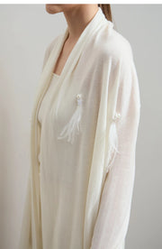 AMII Minimalist Women's Wool Cardigan 2025 Autumn New Gentle French Pearls Plume Tops Drop Sleeves Knitted Sweater 12541113