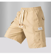 Summer Men's Cargo Shorts 2025 Loose Casual Below Knee Pants Elastic Waist Plus Size Outdoor Jogging Tactical Capri Sweatpants