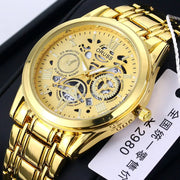 ORUSS New Style Fashion Brand Men's Quartz Watch Luxury Roman Dial Luminous Waterproof Sports Automatic Date Business Man Watch