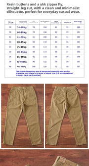 Retro Waed Pure Cotton Men's Loose Straight Leg Long Pants Heavy Du Thiened Wear Resistant Workwear Casual Trousers