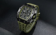 TSAR BOMBA Watch for Men Top Brand Luxury Waterproof Quartz Wristwatch Tonneau Clock Gift Chronograph Rectangle Mens Watch