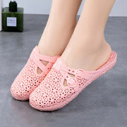 Wrapped Toe Breathable Slippers Women Summer Outer Wear Hole Shoes Home Fashion Casual Hollow Out Slip On Buckle Slipper Female