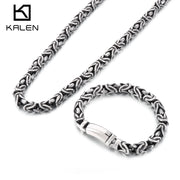 8mm Singular Byzantine Chain Bracelet & Necklace - Stainless Steel 316L - KB170399-KJX