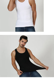 2/1Men's Compression Body Shaper Tank Top, Slimming Vest