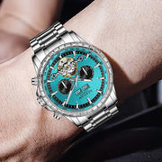 2025 Year Month Sunday Multi-functional Mechanical Watch GLENAW Watch Diamond Circle Stainless Steel Waterproof Luminous Watches