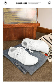 Men's Wide-toe Barefoot Shoes Lightweight Soft-soled Casual Walking Minimalist Breathable Artificial Leather Low-top Sneakers