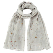 Star Moon Foil Scarf Women Cotton Voile Scarves Hijab Femme Musulman Fashion Shawl Wrap Headband 180-70cm Wholesale Scarfs