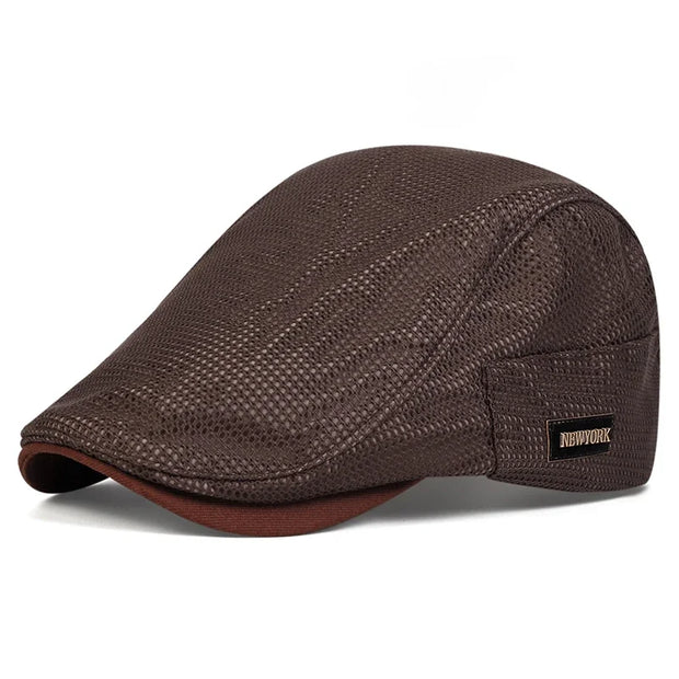 Men NEW York Label Mesh Breathability Newsboy Caps British Painters Hats Spring and Summer Flat Cap Hip Hop Berets Hat