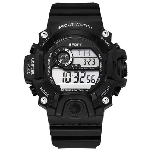 Men's Watch Digital Sports LED Backlight Electronic Watch Multi-function Alarm Date Chronograph Men's Outdoor Sports Clock The m