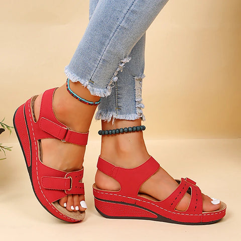 Fashion Women Sandals Shoes Wedge Walking Shoes Huaraches Women's Sandals Breathable Comfortable Footwear Sandalias Mujer Female
