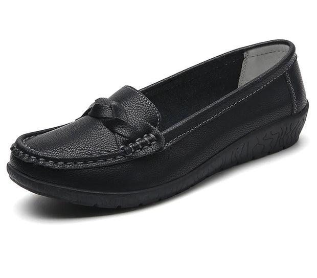 Woman Shoes 2025 New Soft Leather Flat Shoes Women's Loafers Flats Casual Shoes Women Footwear Female White Zapatos De Mujer