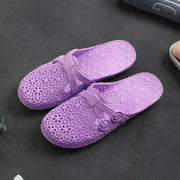 Wrapped Toe Breathable Slippers Women Summer Outer Wear Hole Shoes Home Fashion Casual Hollow Out Slip On Buckle Slipper Female