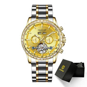 2025 Year Month Sunday Multi-functional Mechanical Watch GLENAW Watch Diamond Circle Stainless Steel Waterproof Luminous Watches