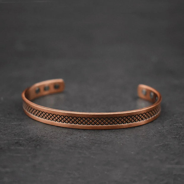 Magnetic Energy Copper Bracelet for Men 99.9% Copper Magnetic Bracelet Adjustable Bangle Jewelry Gift