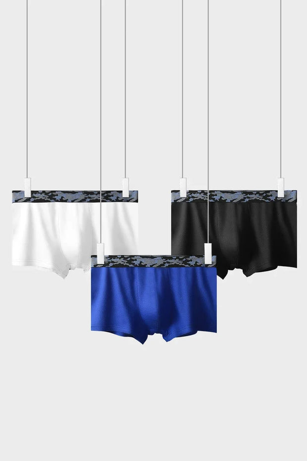 Men's ultra-thin breathable ice silk seamless one-piece sexy boxers
