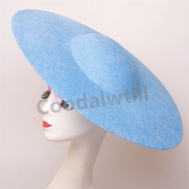 40CM Big Fascinators Base Wedding Millinery Supplies DIY Hair Accessories Hat Women Kentucky Derby Large Fascinator Base
