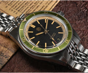San Martin 39.5mm Men Dive Watch Vintage Distressed Effect NH35 Automatic Mechanical Watch Waterproof 200m C3 Lume SN0116 Reloj