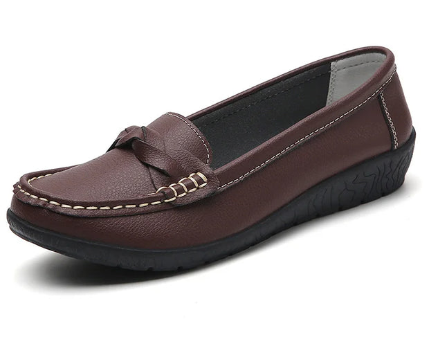 Woman Shoes 2025 New Soft Leather Flat Shoes Women's Loafers Flats Casual Shoes Women Footwear Female White Zapatos De Mujer